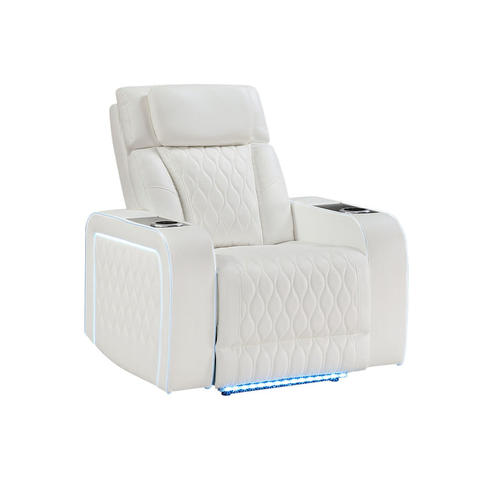 Electra - Power Recliner With Power Headrest, Massage, LED Lighting And USB Control Matrix Furniture Group