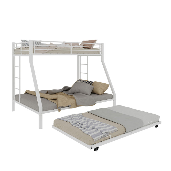 Bunk Bed For Kids, Convertible Frame With Ladders & Guardrail Home Essentials