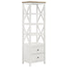 Delaney - 4 Shelf Bookcase With Top Storage Tower - White Furniture Max