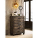 Bren - 5 Drawer Chest With Handles And Block Legs - Rustic Furniture Max