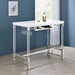 Tonneson - Bar Table With Trestle Base And Wine Storage - White Furniture Max