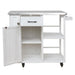Outdoor Kitchen Island Prep Station With Lockable Wheels, Ample Storage, Towel & Spice Racks Hearth and Haven