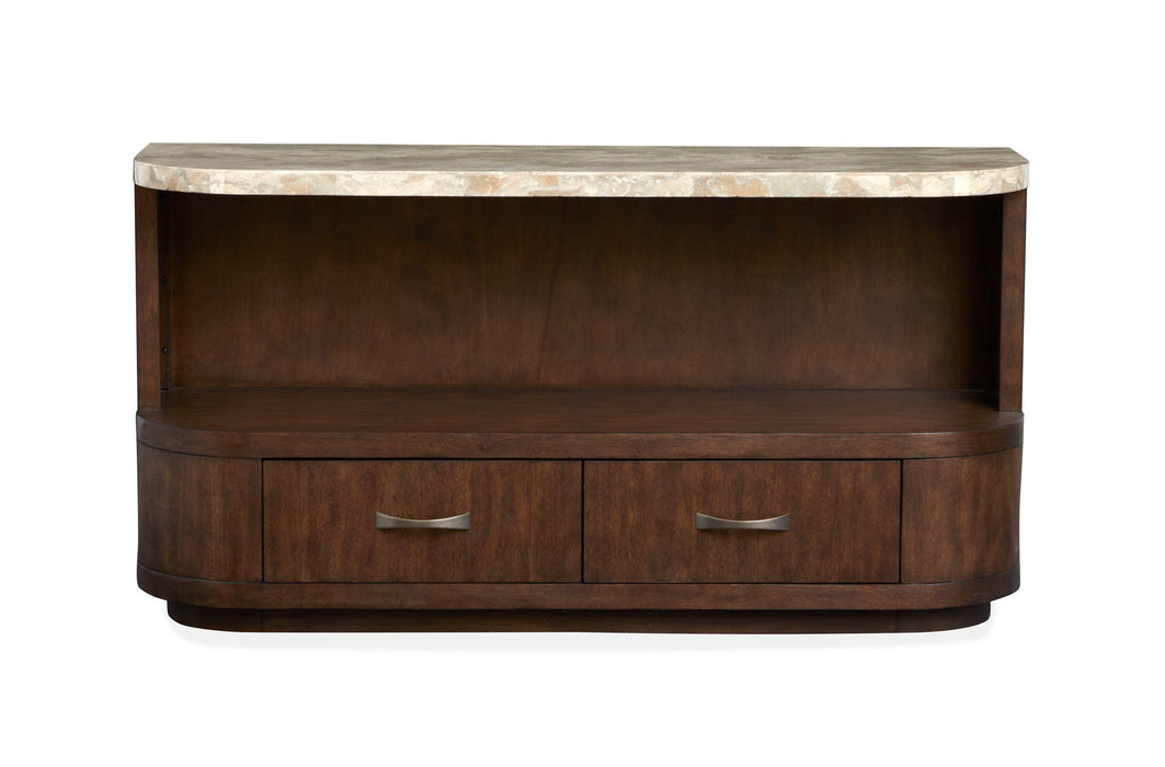 McPherson - Demilune Sofa Table - Burnt Umber Magnussen Furniture