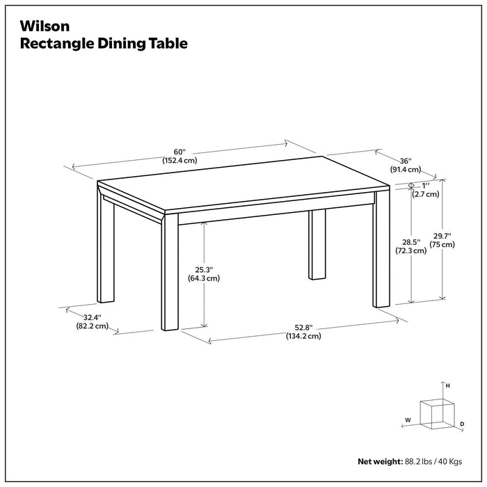 Wilson - Handcrafted Dining Table Simpli-Home
