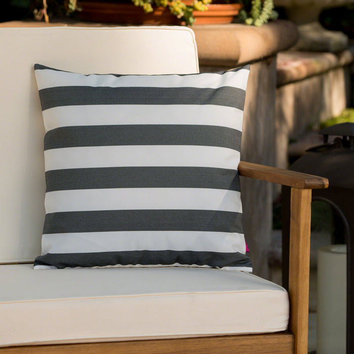 Coronado - Stripe Square Pillow - Black