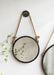 Handsome Cleveland Mirror With Rope Strap Contemporary Design Circle Mirror With Round Metal Frame For Wall Decor Daily Nest