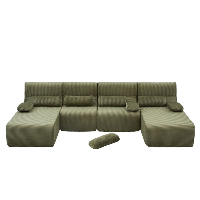 Oversized Sectional Sofa, Living Room Seating With Modular Design Hearth and Haven