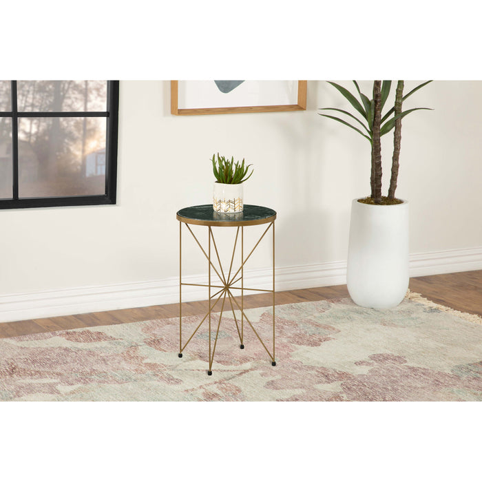 Sidney - Round Side Table - Green Furniture Max