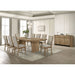 10 Piece Extension Dining Set With Upholstered Chairs And Matching Sideboard - Light Brown Furniture Max