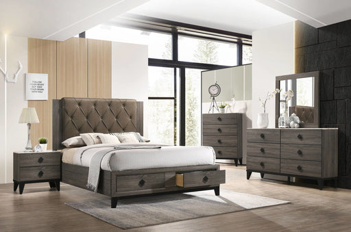 Avantika - Dresser - Faux Marble Top & Rustic Gray Oak ACME
