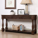 Console Table With 3 Drawers And 1 Bottom Shelf For Entryway - Espresso Home Essentials