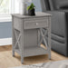Accent End Table, 2 Tier, Storage Drawer, Transitional Style 8th Street
