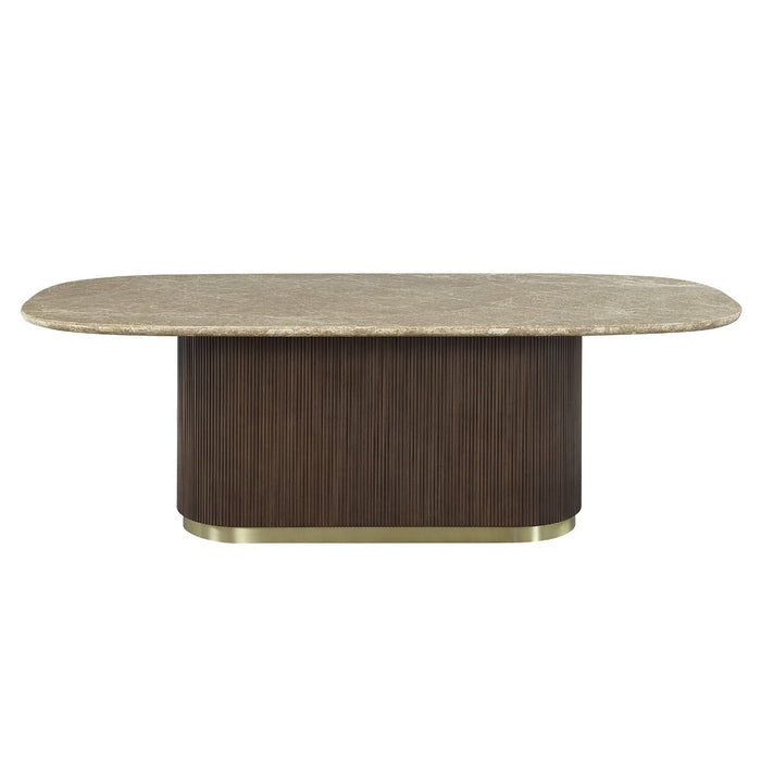 Clayten - Dining Table With Natural Marble Top ACME