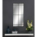 Harvik - Window Pane Wall Mirror With Linear Trim - Black Furniture Max