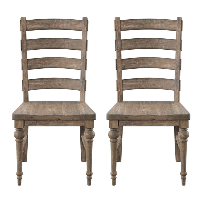 Ladderback Dining Chairs, (Set of 2) - Taupe Emerald Home