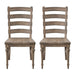 Ladderback Dining Chairs, (Set of 2) - Taupe Emerald Home