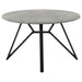 Royceton - Top Dining Table Industrial Round Dining Table - Gray / Black Furniture Max