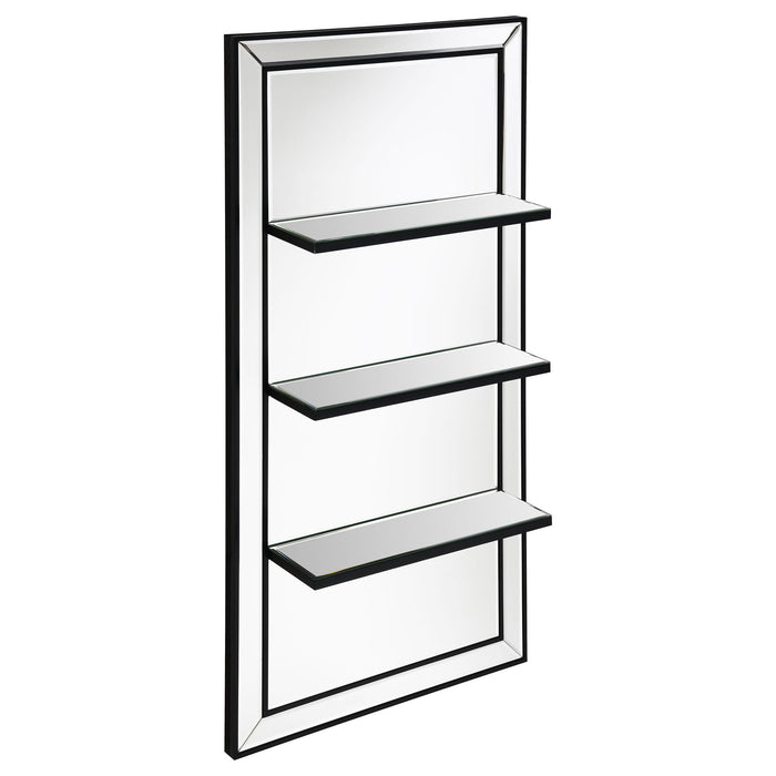 Cardinal - 3 Shelf Wall Mirror - Silver Furniture Max