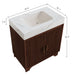 Freestanding Bathroom Vanity With Sink - Walnut / White Home Essentials