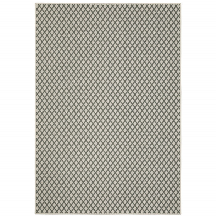 3' X 5' Geometric Stain Resistant Indoor / Outdoor Area Rug - Beige