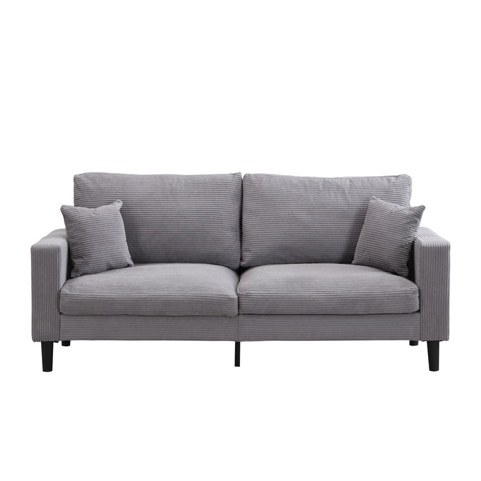 Modern Upholstered 3 Seat Sofa, High Resilience