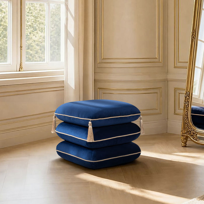 Monarch - Squared Upholstered Ottoman Jennifer Taylor Home