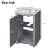 Bathroom Vanity With Sink, Freestanding Single Cabinet Set, Soft Close Door, Adjustable Shelf Hearth and Haven