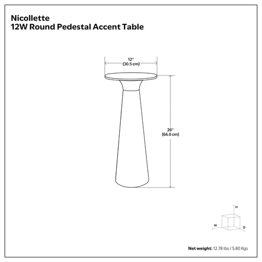 Nicollette - Side Table - Antique Brass Simpli-Home