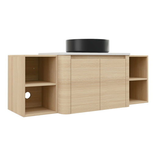 Mounted Bathroom Vanity With Art Sink, 2 Storage Shelves, Soft Close Door Home Essentials