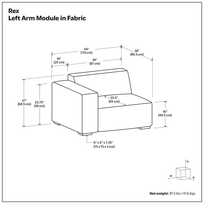 Rex - Sofa Module Simpli-Home