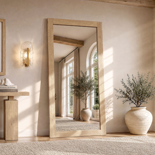 Langford - Full Length Mirror - Light Brown Jennifer Taylor Home