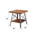 Ikram - End Table (Set of 2) - Weathered Oak & Sandy Black ACME