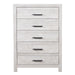 Modern Style 5 Drawer Chest In Natural Rustic Wood With Clean Lines And Spacious Storage Matrix Furniture Group