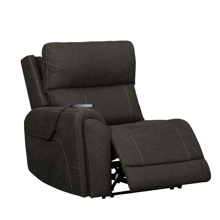 Gaia - LAF Recliner With Power Headrest, Footrest, Massage, Heat - Sable New Classic