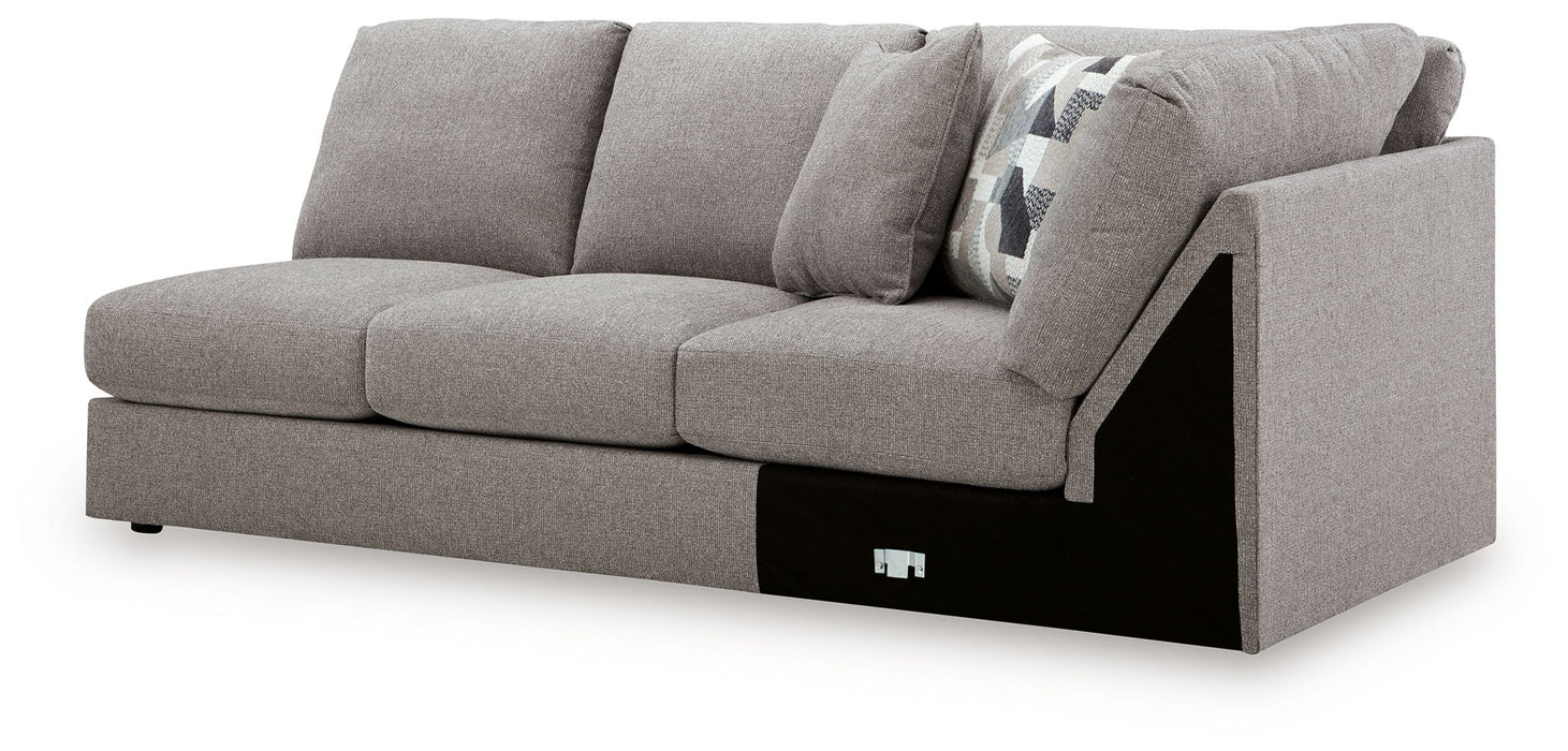 Lindon - RAF Armless Loveseat With Wedge - Smoke