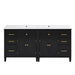 2 Piece Freestanding Bathroom Vanity Set With Sink Top, Reversible Dual Layout Noble House