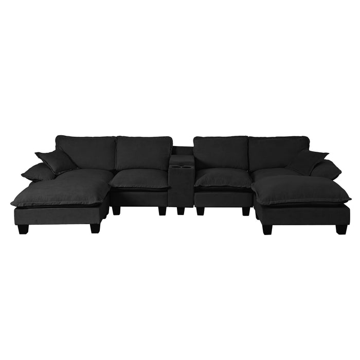 Modular Cloud Couch Sofa With Cup Holders & Storage, USB Port Home Essentials
