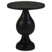 Stain Pedestal Accent Table Elegant Design With Round Top - Black Furniture Max