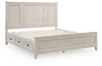 Darbonton - King Panel Storage Bed - Dove White Signature Design by Ashley®