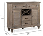 Lancaster - Server - Dovetail Gray Magnussen Furniture
