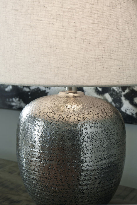Magalie - Metal Table Lamp  - Antique Silver Finish Signature Design by Ashley®