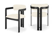 Aurum - Vegan Leather Upholstered Dining Chair With Graphite Black Base (Set of 2) Meridian Furniture