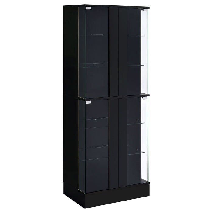 Gilbert - 4 Door LED Curio Display Cabinet Furniture Max