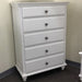 1 Piece Chest 5 Drawers Knob Handles Bedroom Furniture - White Home Essentials