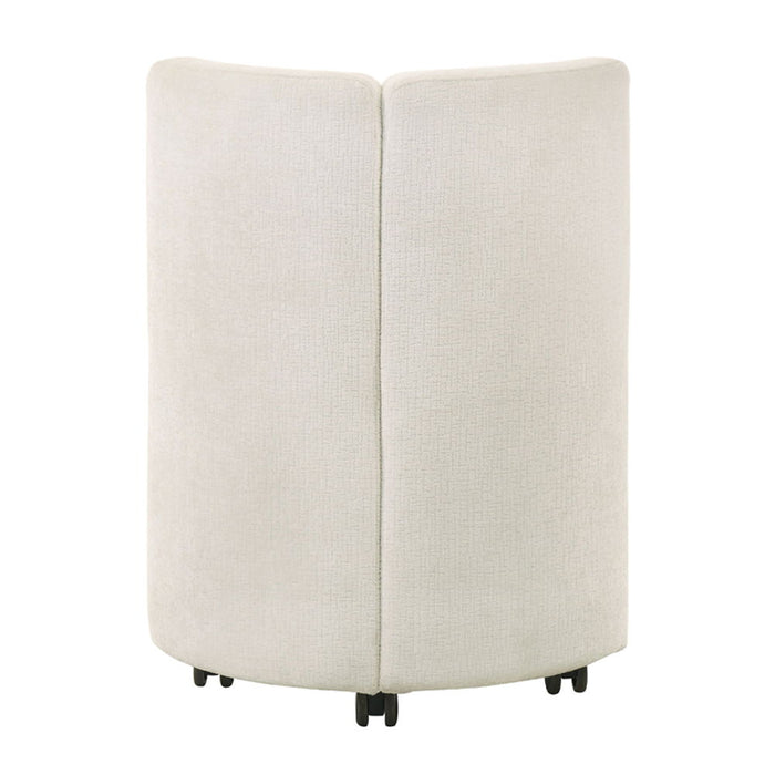 Blayde - Side Chair With Swivel (Set of 2) - White Chenille Fabric ACME