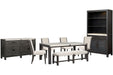 Plum Creek - 8 Piece Rectangular Dining Table Set Magnussen Furniture