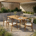 Outdoor Rustic Patio Acacia Bistro Set With Cushions Noble House