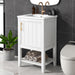 Modern Bathroom Vanity With Sink, Soft-Closing Door And Open Shelf Hearth and Haven