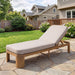 Outdoor Chaise Lounge With Cushion, 5 Position Adjustable Backrest Noble House