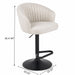 Adjustable Swivel Bar Stool With Upholstered Seat - Beige Home Essentials